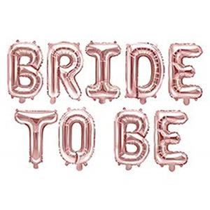 Balões Letras Bride To Be Rosa Gold Foil