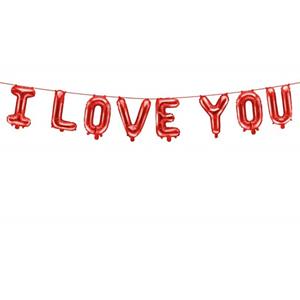 Balões Letras I Love You Vermelho Foil