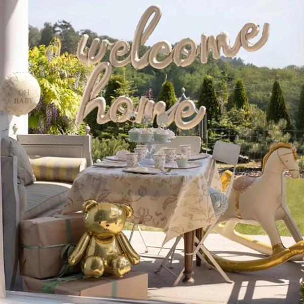 Balões Letras Welcome Home Foil