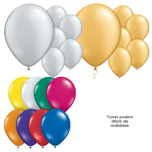 Balões Metalizados, 50 Unid.