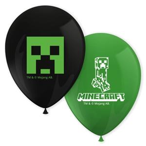 Balões Minecraft Party Látex, 8 unid.