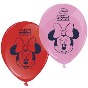 Balões Minnie 2 cores, 8 Unid.