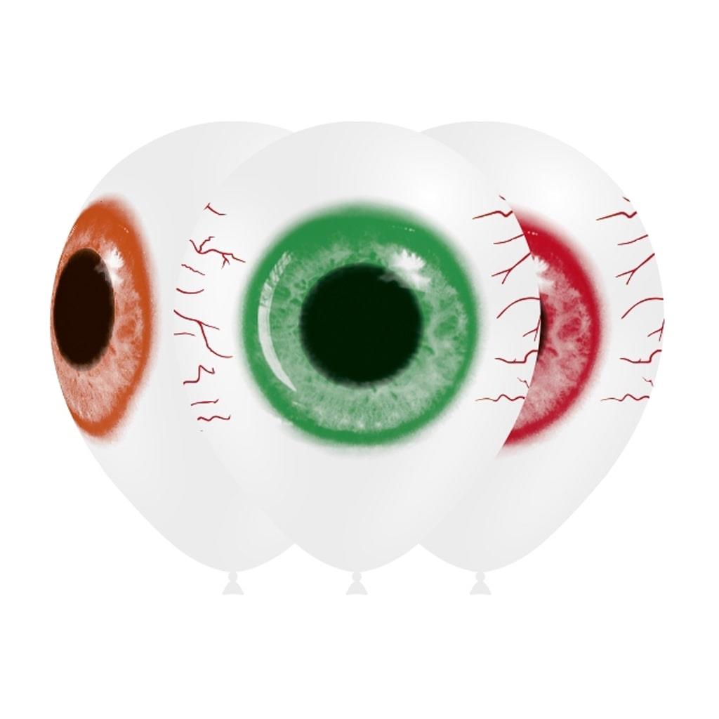 Balões Olhos Zombie Látex, 8 unid.