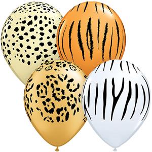 Balões Padrão Safari Látex, 4 unid.