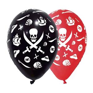 Balões Piratas dos 7 Mares Látex, 4 unid.