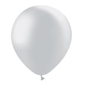 Balões Prateado Metalizado Látex, 28 cm, 100 unid.