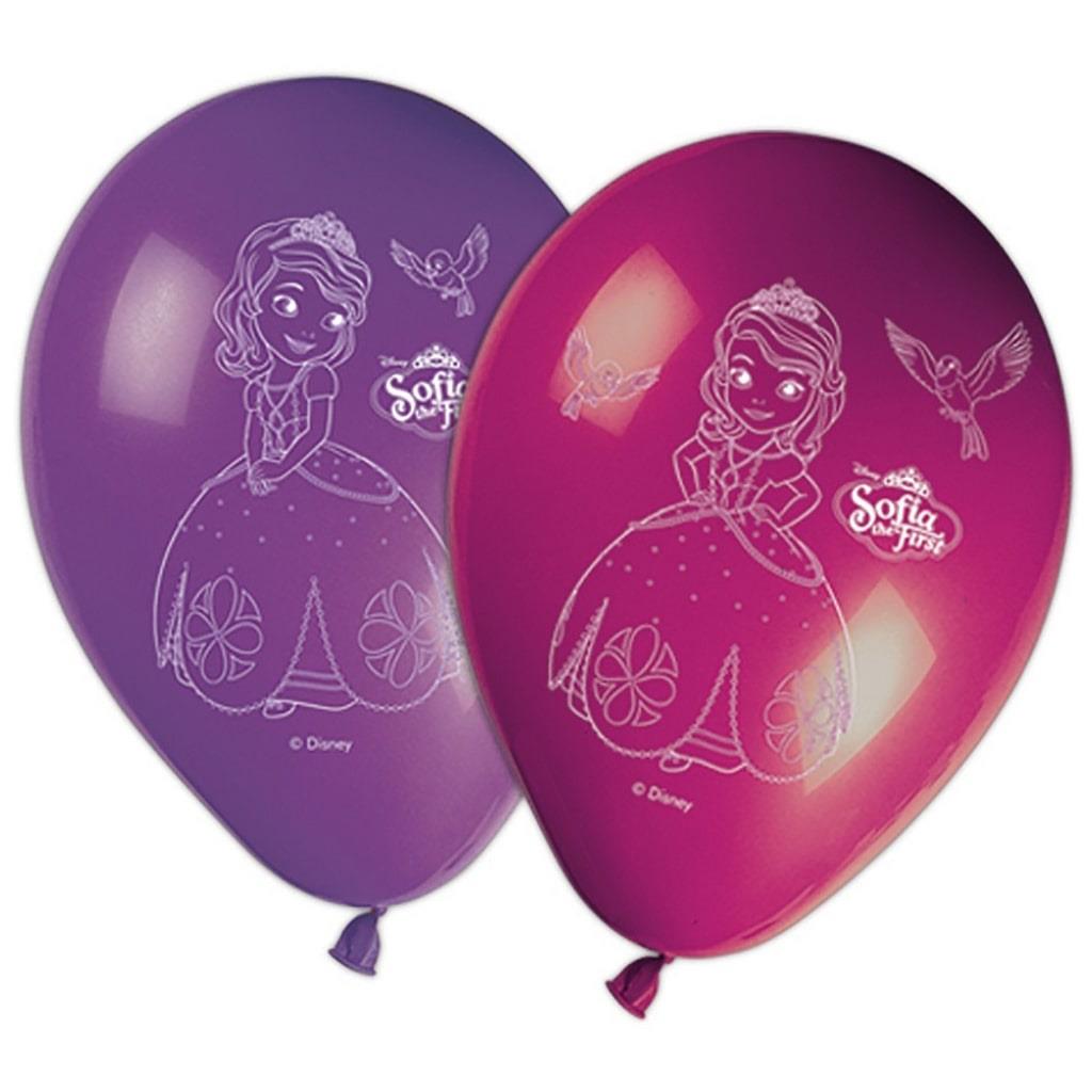 Balões Princesa Sofia Látex, 8 unid.