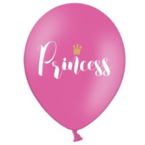 Balões Princess Rosa Latex, 6 unid.