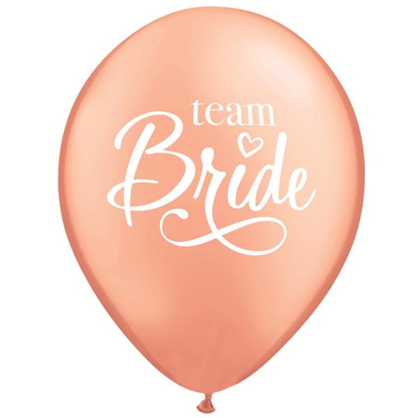 Balões Rosa Gold Team Bride, 6 Unid.