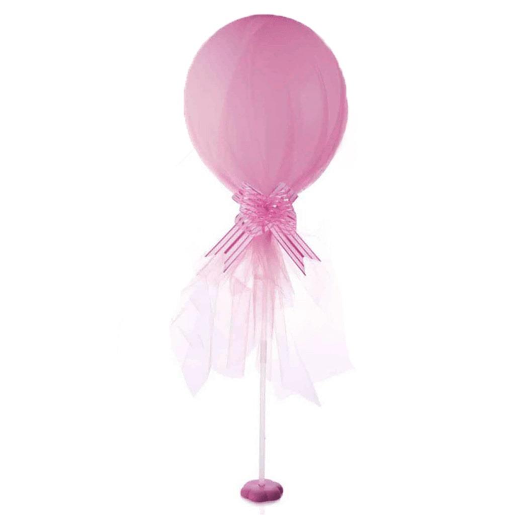 Balão Rosa em Latex com Tule