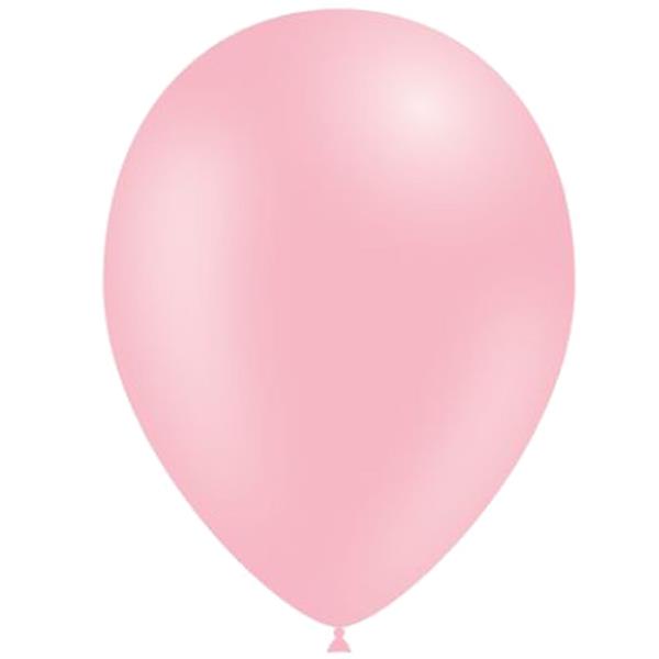 Balões Rosa Pastel Látex, 14 cm, 100 unid.