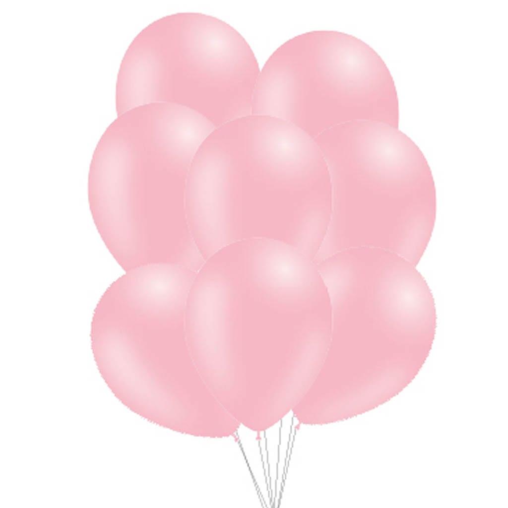 Balões Rosa Pastel Látex, 30 cm, 50 unid.
