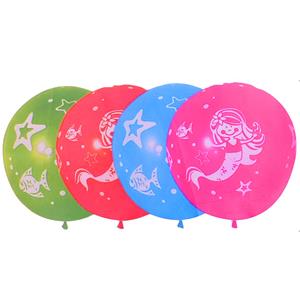Balões Sereia Multicolor Látex, 5 unid.
