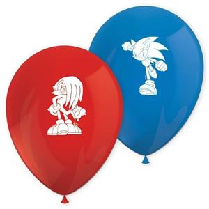 Balões Sonic The Hedgehog Látex, 8 unid.