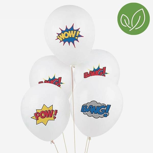 Balões Super Heróis Látex, 5 unid.