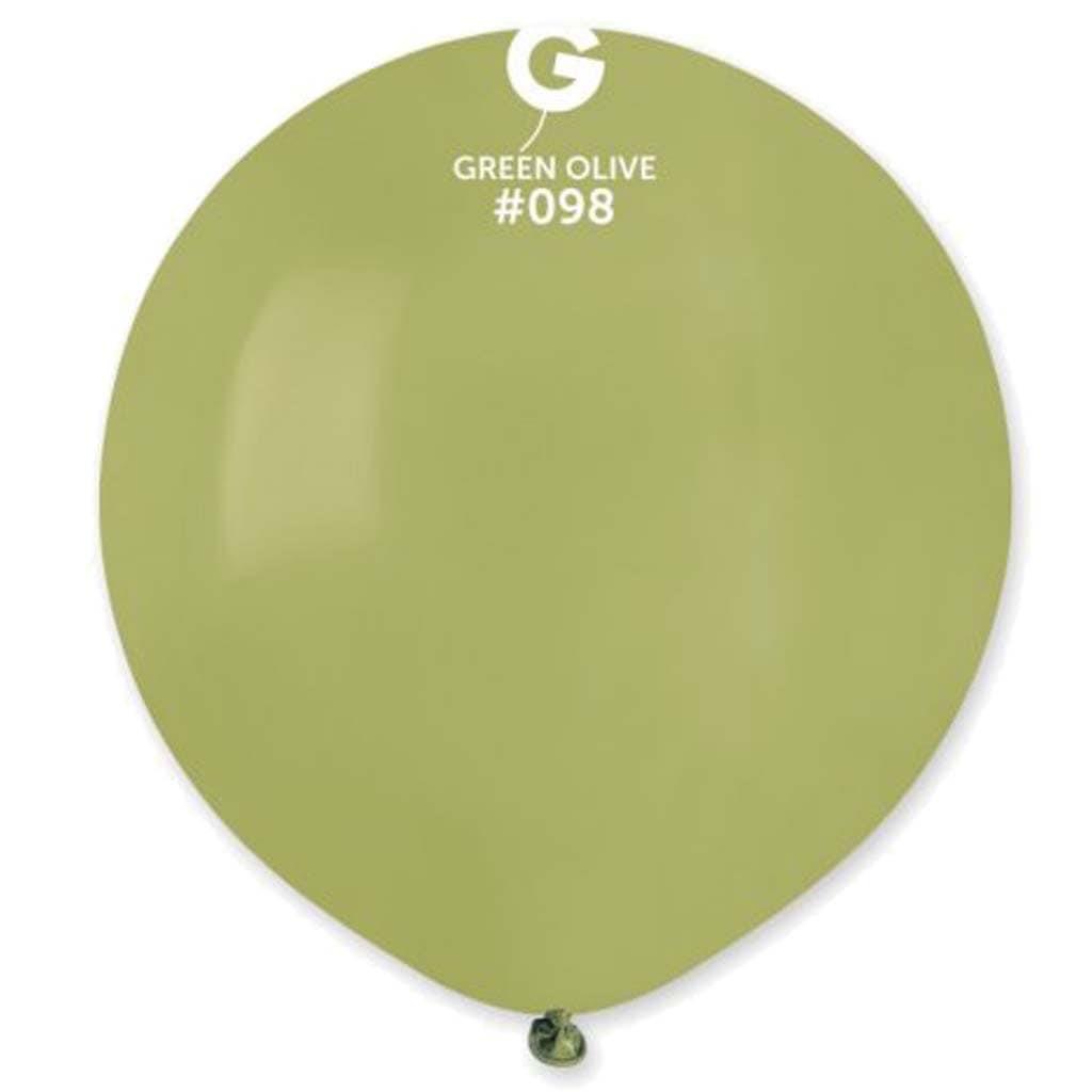 Balões Verde Azeitona Látex, 48 cm, 50 unid.
