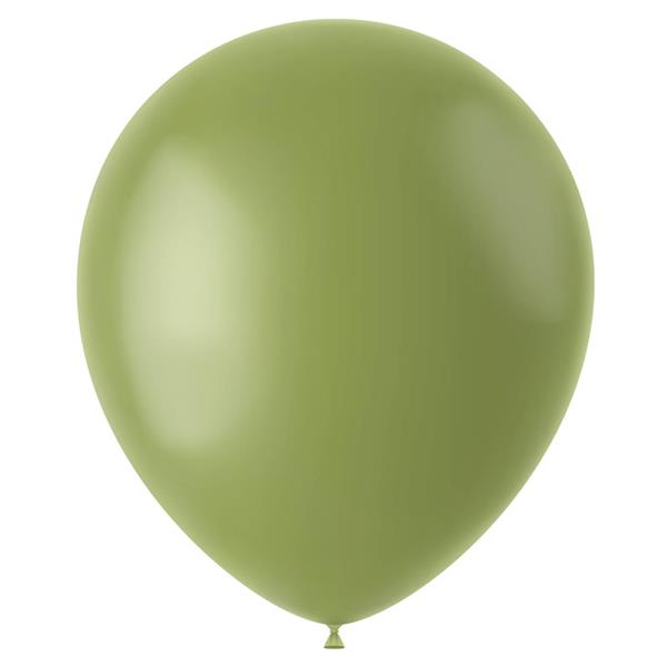 Balões Verde Azeitona Látex, 33 cm, 10 unid.