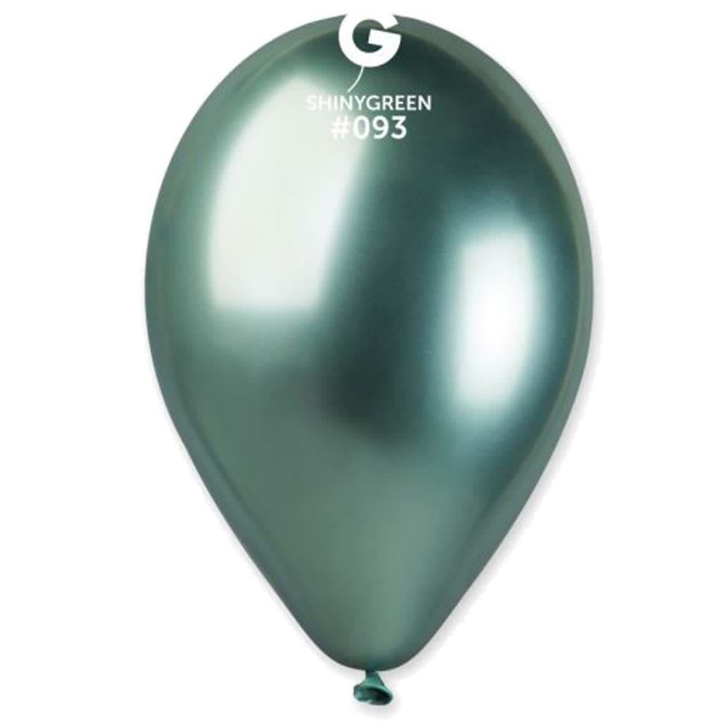 Balões Verde Cromado Látex, 33 cm, 50 unid.