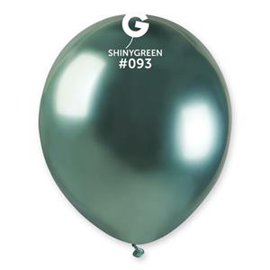 Balões Verde Cromado Látex, 13 cm, 100 unid.