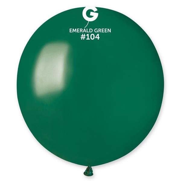 Balões Verde Esmeralda Látex, 48 cm, 25 unid.