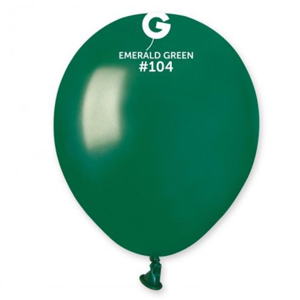 Balões Verde Esmeralda Látex, 13 cm, 100 unid.