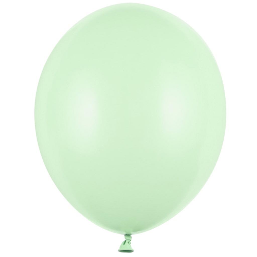 Balões Verde Pistachio Pastel Látex, 30 cm, 10 unid.