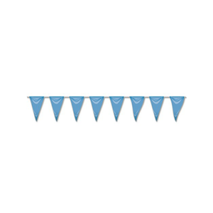 Bandeiras Triangulares Azuis em Plástico, 5 mt