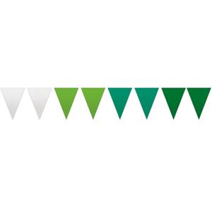 Bandeiras Triangulares Degradê Verde em Papel, 25 mt