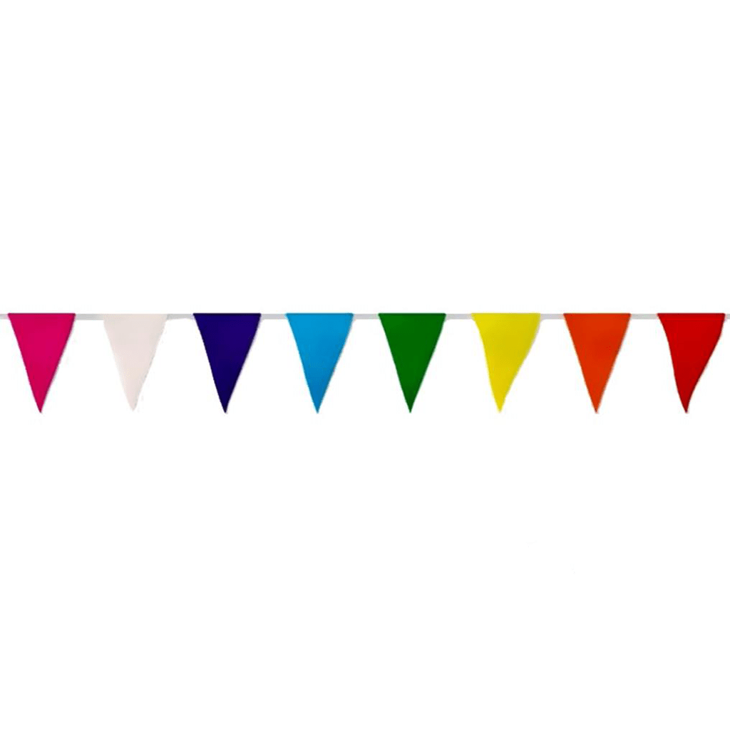 Grinalda Bandeiras Triangulares 50mt Papel Multicolor