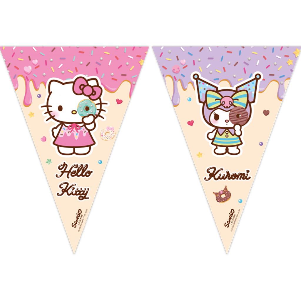 Bandeirolas Hello Kitty e Kuromi, 2,30 mt