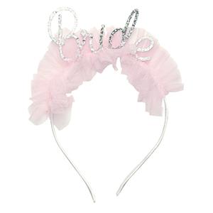 Bandolete Bride com Tule Rosa