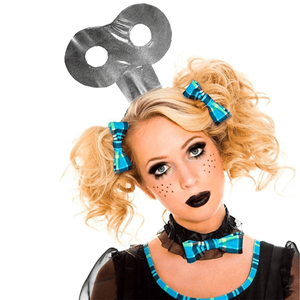 Bandolete Chave para Boneca de Corda Prateada