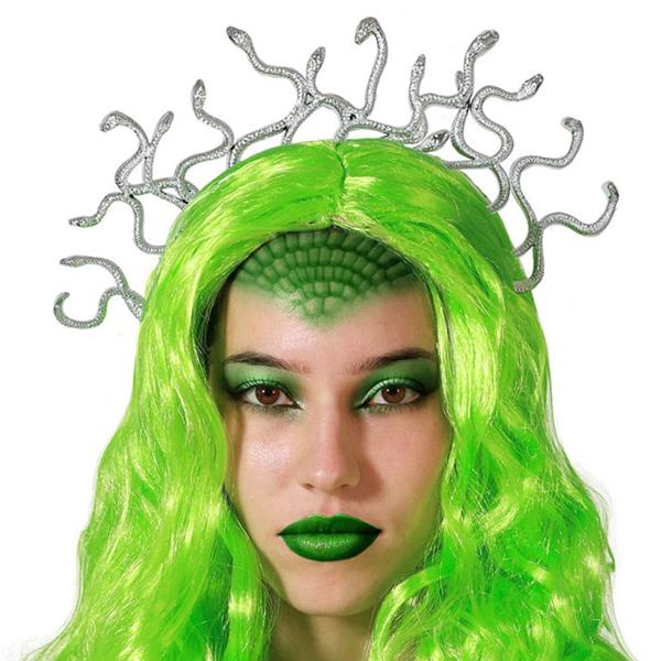 Bandolete Medusa Serpentes Prateadas