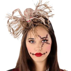 Bandolete Mini Chapéu de Palha com Aranha