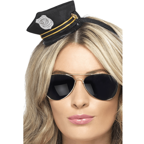 Bandolete Mini Chapéu de Policia Preto
