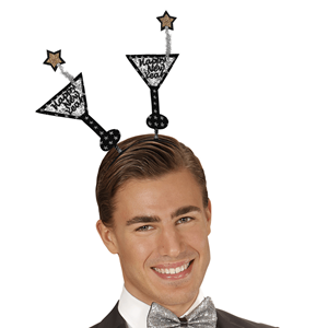 Bandolete Preta e Prateada Cocktail Happy New Year