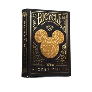 Baralho de Cartas Bicycle Mickey Mouse Dourado e Preto
