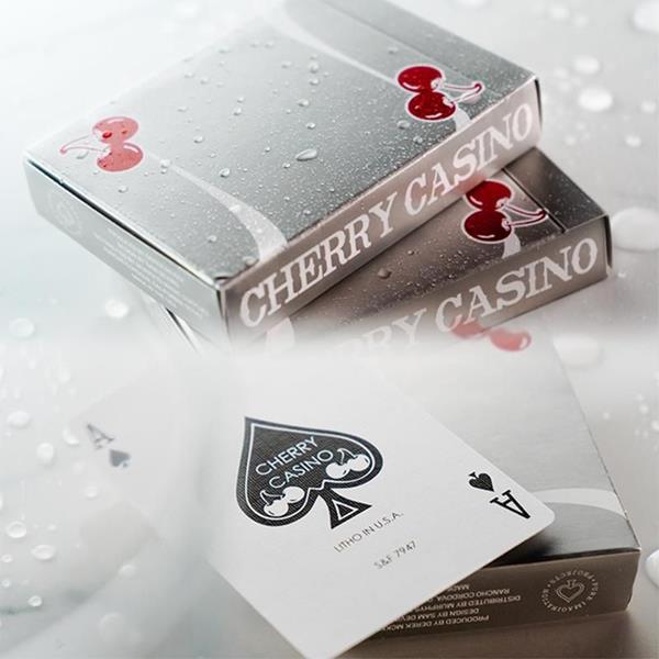 Baralho de Cartas Magia Cherry Casino Prateado
