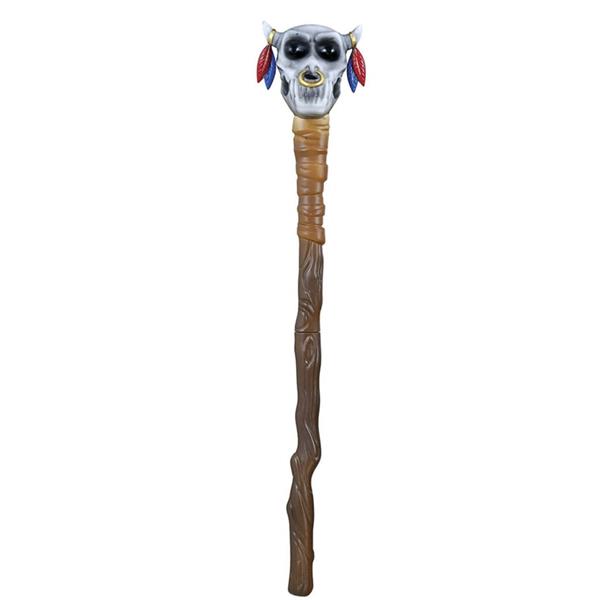 Bastão com Caveira Vudu de Feticeiro Desmontável, 70 cm