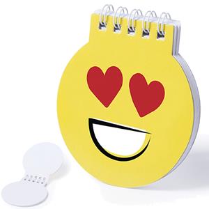 Bloco de Notas Emoji Olhos Coração