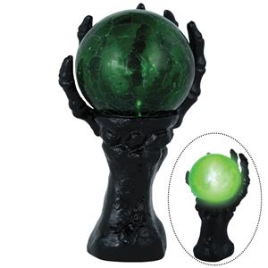 Bola Cristal Mão Negra com Luz
