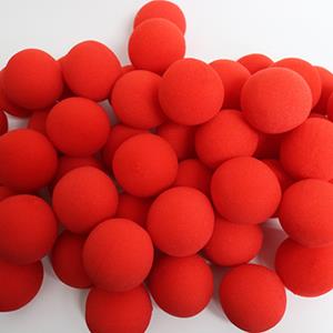 Bola de Esponja Vermelha Profissional, 3,5 cm