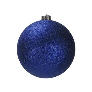 Bola de Natal Azul com Purpurina, 15 cm