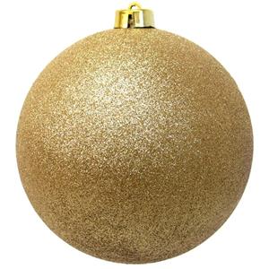 Bola de Natal Dourada com Purpurina, 25 cm
