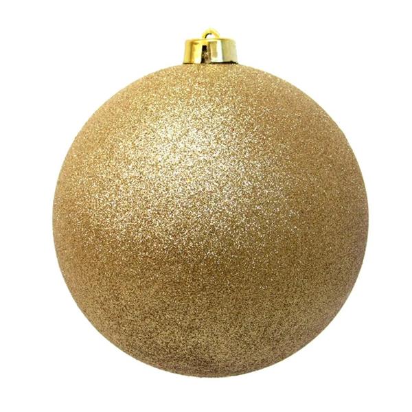 Bola de Natal Dourada com Purpurina, 20 cm