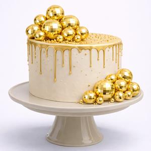 Bolas de Espelho em Esferovite Dourado Decorativas