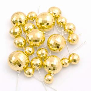 Bolas de Espelho em Esferovite Dourado Decorativas