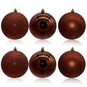 Bolas de Natal Castanhas, 10 cm, 6 unid.