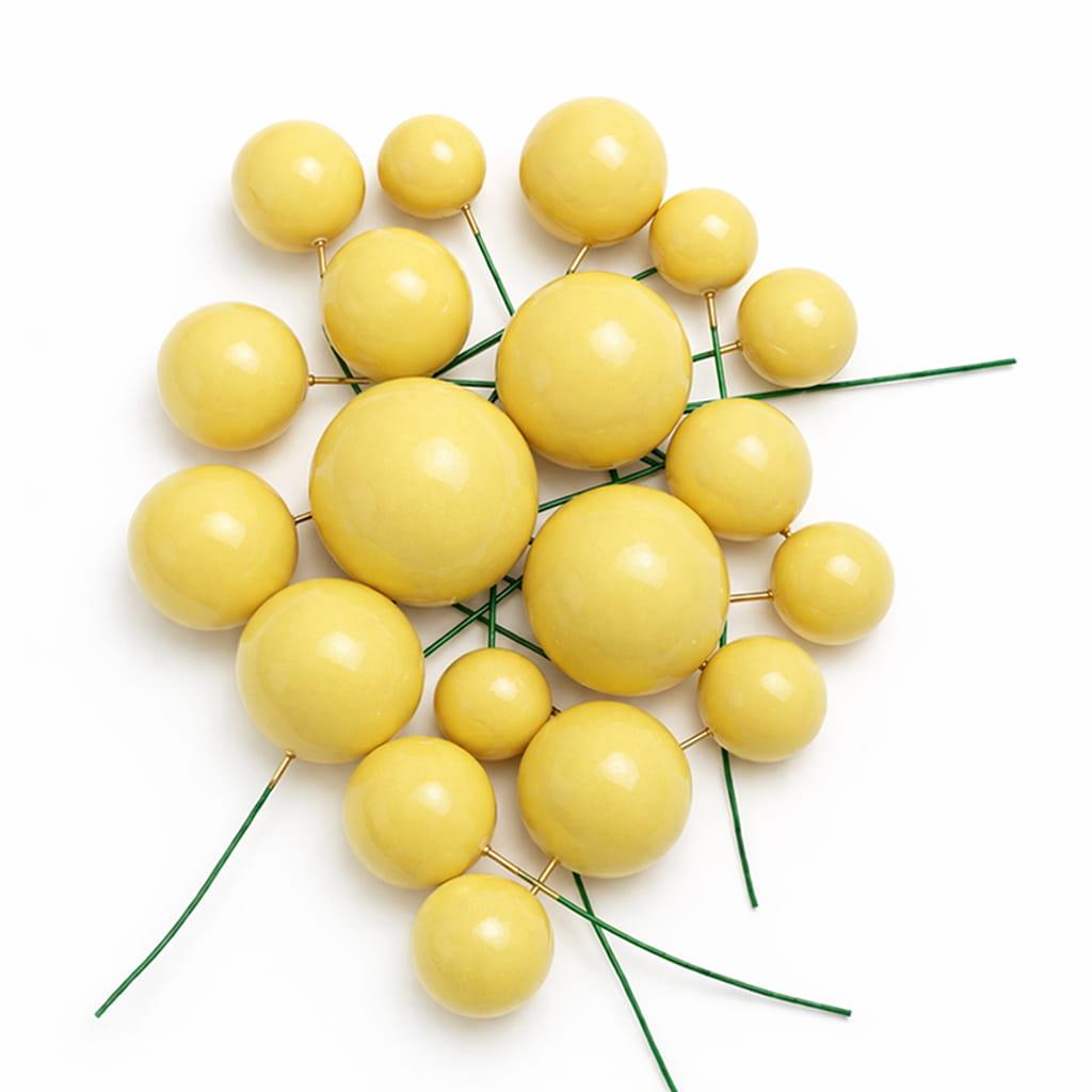 Bolas em Esferovite Amarelas Decorativas