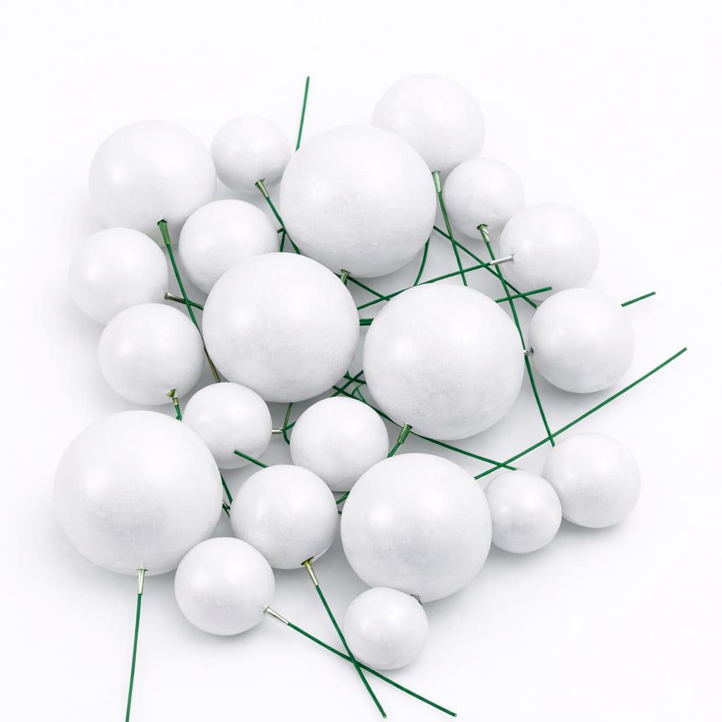 Bolas em Esferovite Brancas Decorativas